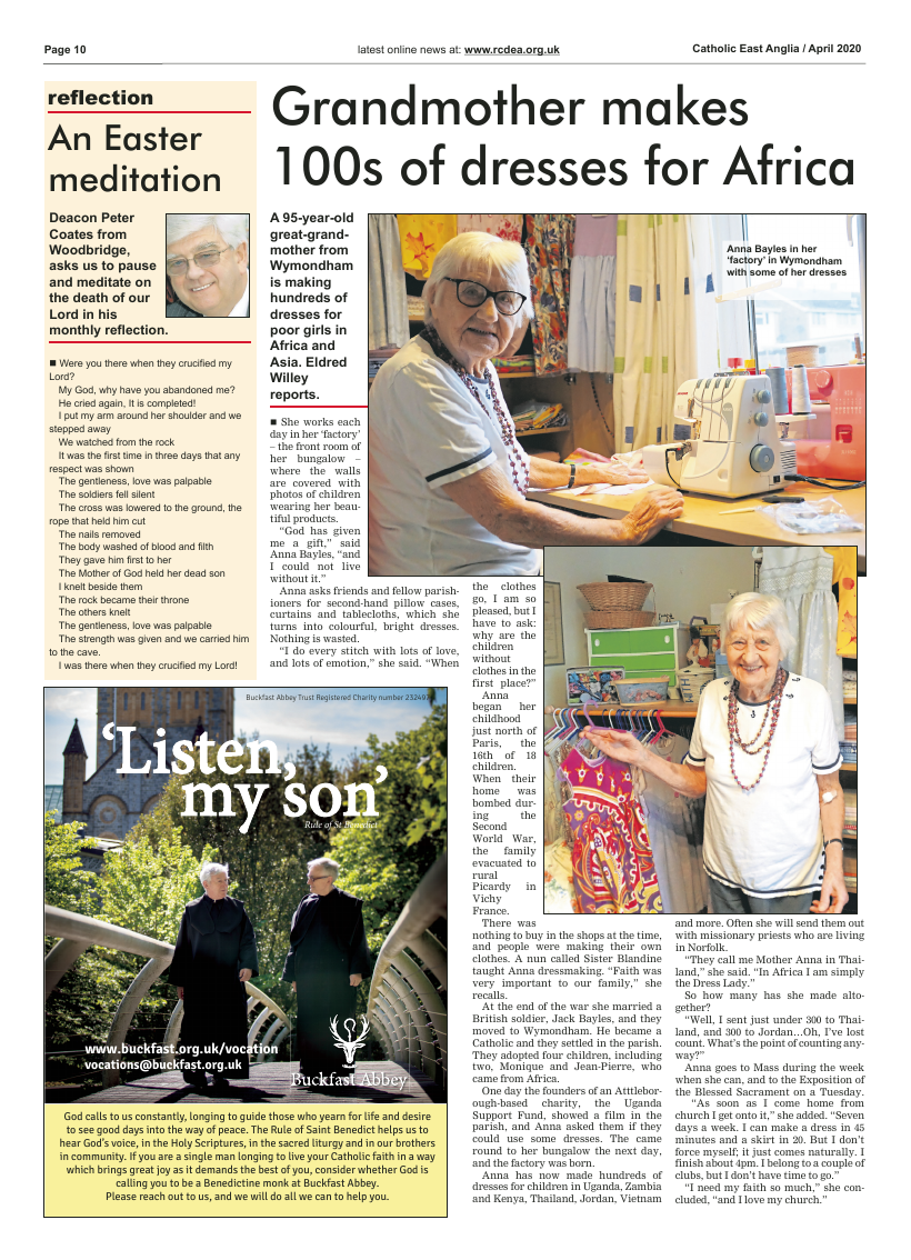 Apr 2020 edition of the Catholic East Anglia