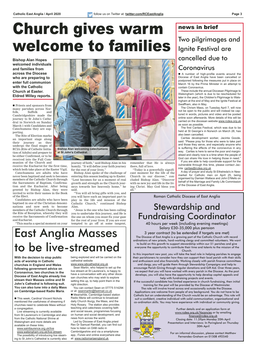 Apr 2020 edition of the Catholic East Anglia