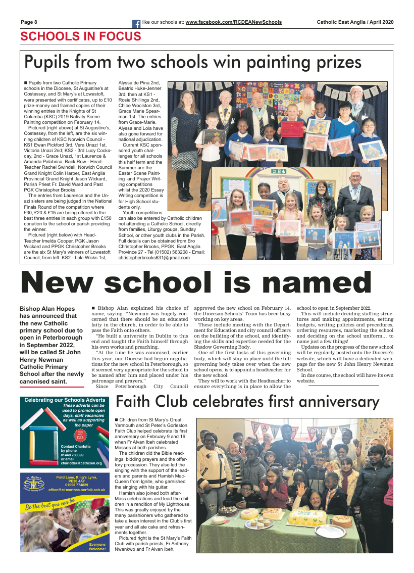 Apr 2020 edition of the Catholic East Anglia