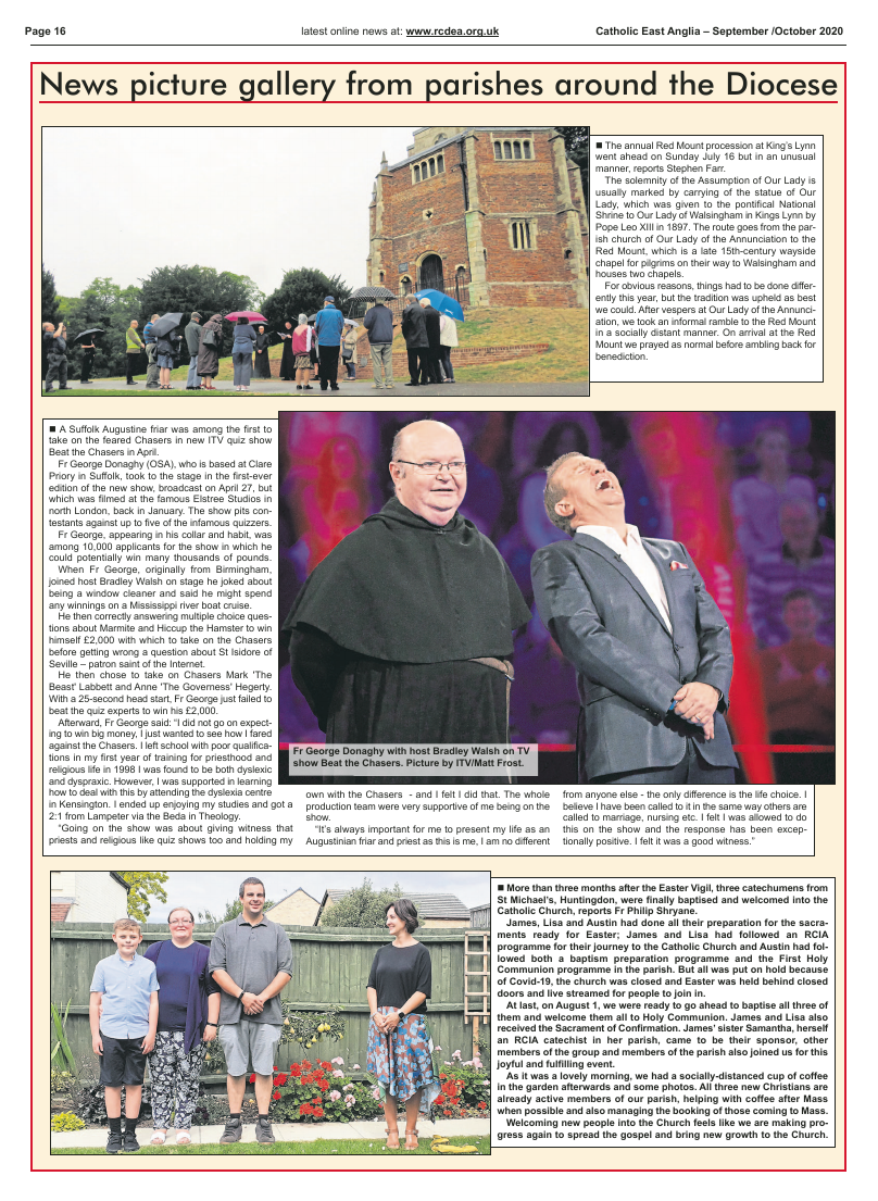 Sept 2020 edition of the Catholic East Anglia