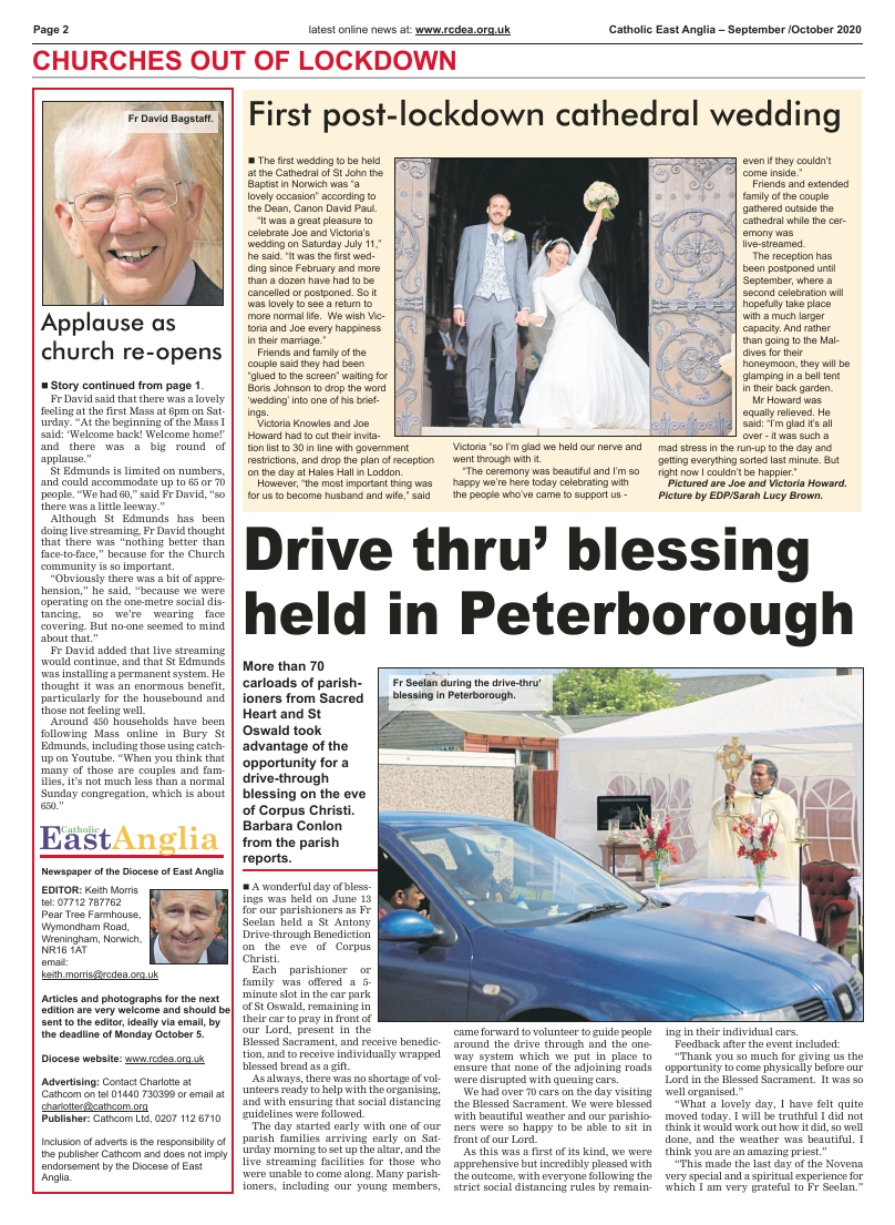 Sept 2020 edition of the Catholic East Anglia