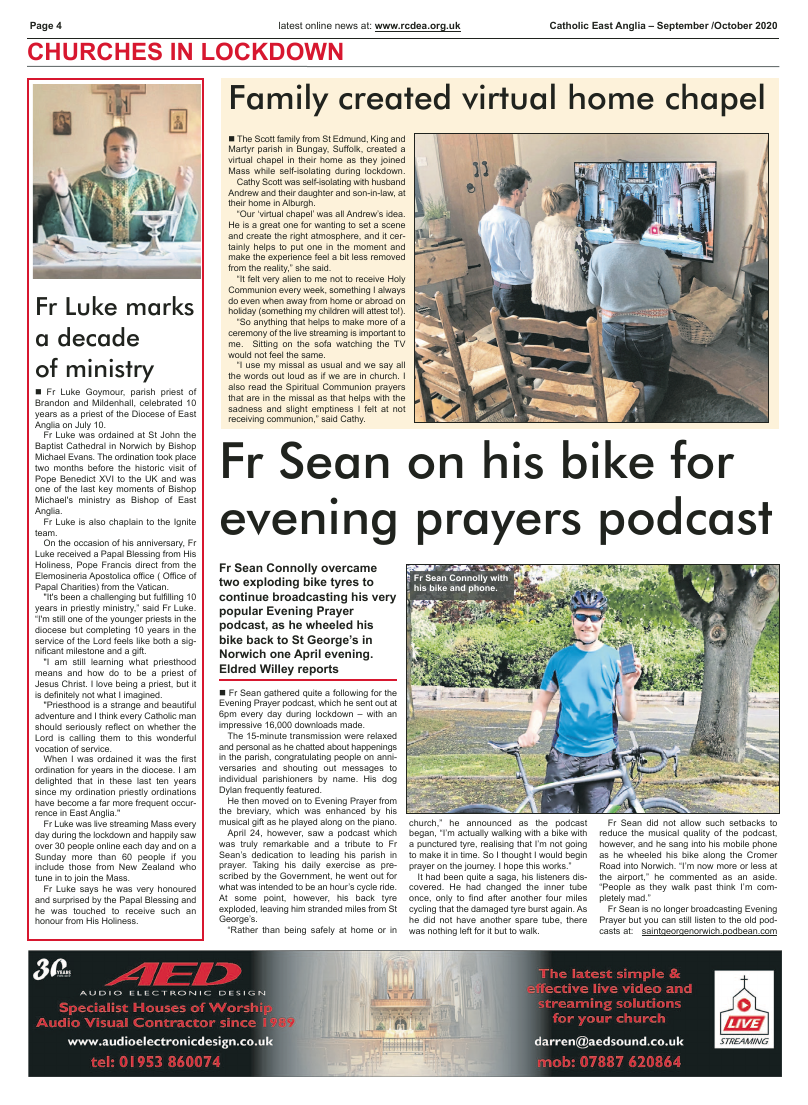 Sept 2020 edition of the Catholic East Anglia