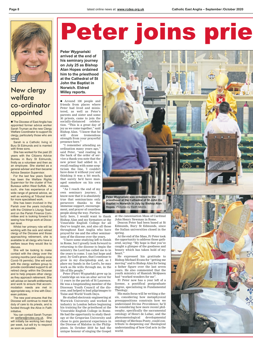 Sept 2020 edition of the Catholic East Anglia