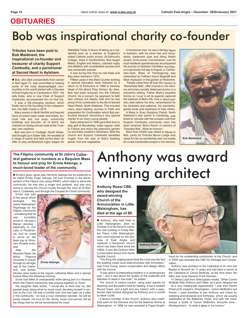 Dec 2020 edition of the Catholic East Anglia