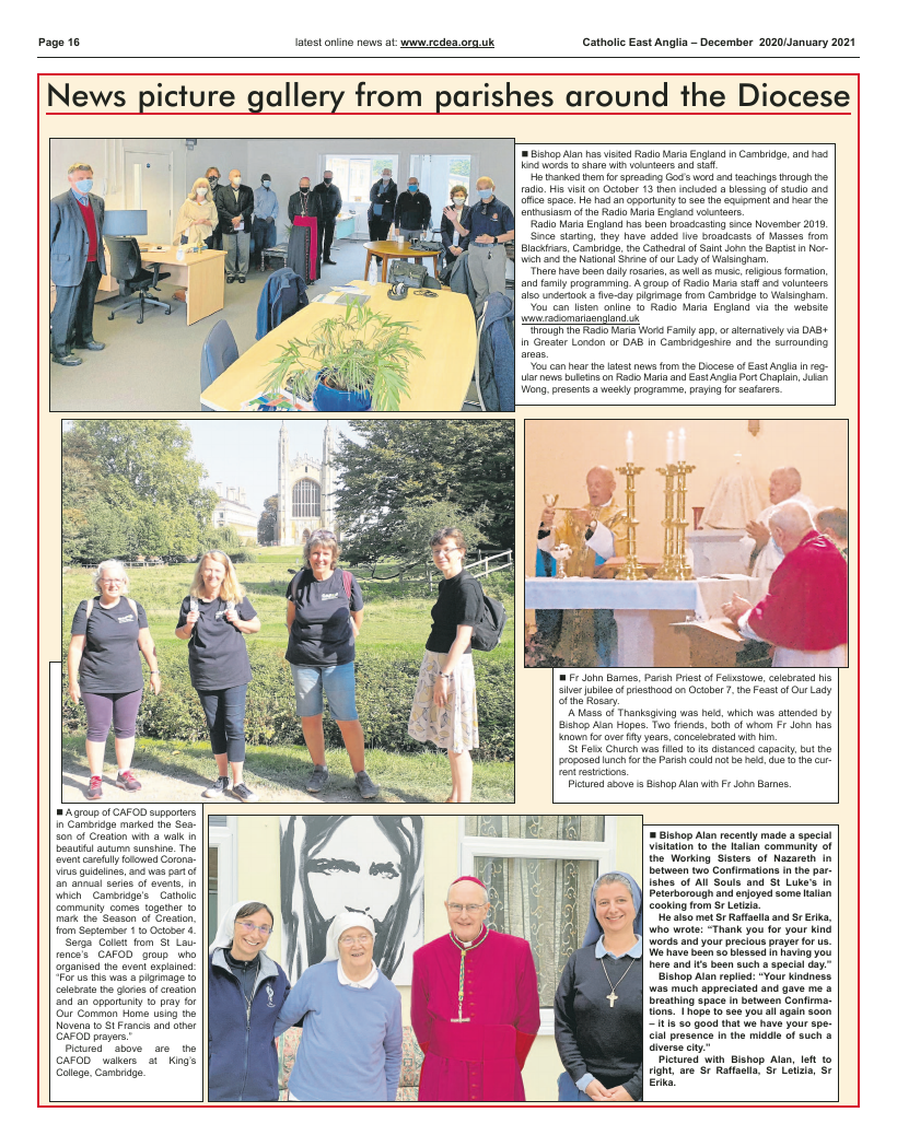 Dec 2020 edition of the Catholic East Anglia