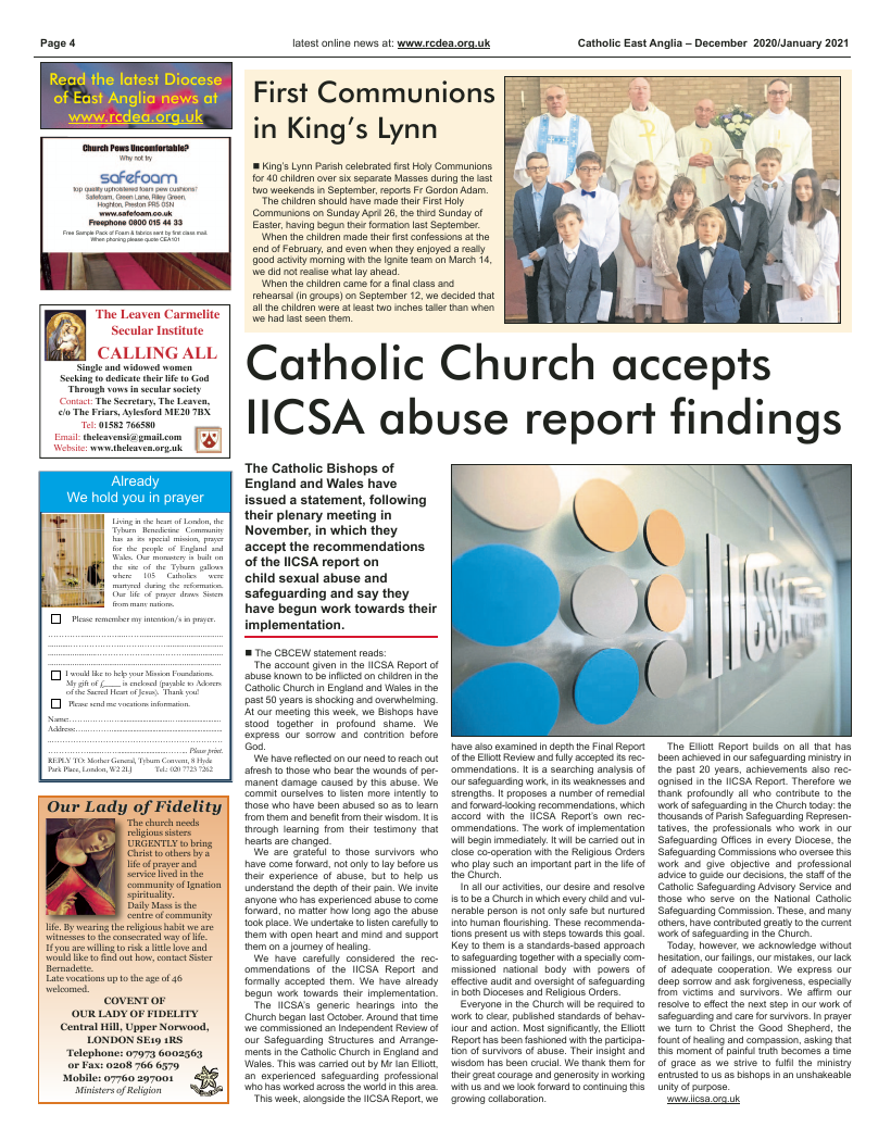 Dec 2020 edition of the Catholic East Anglia