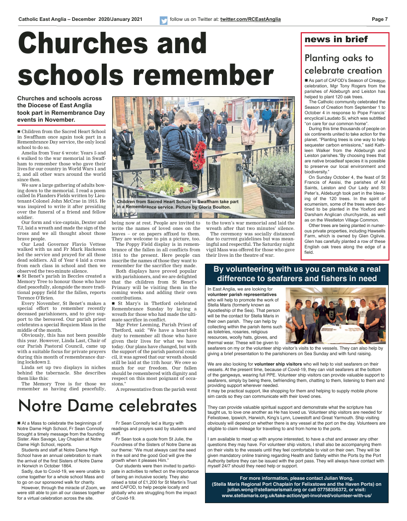 Dec 2020 edition of the Catholic East Anglia