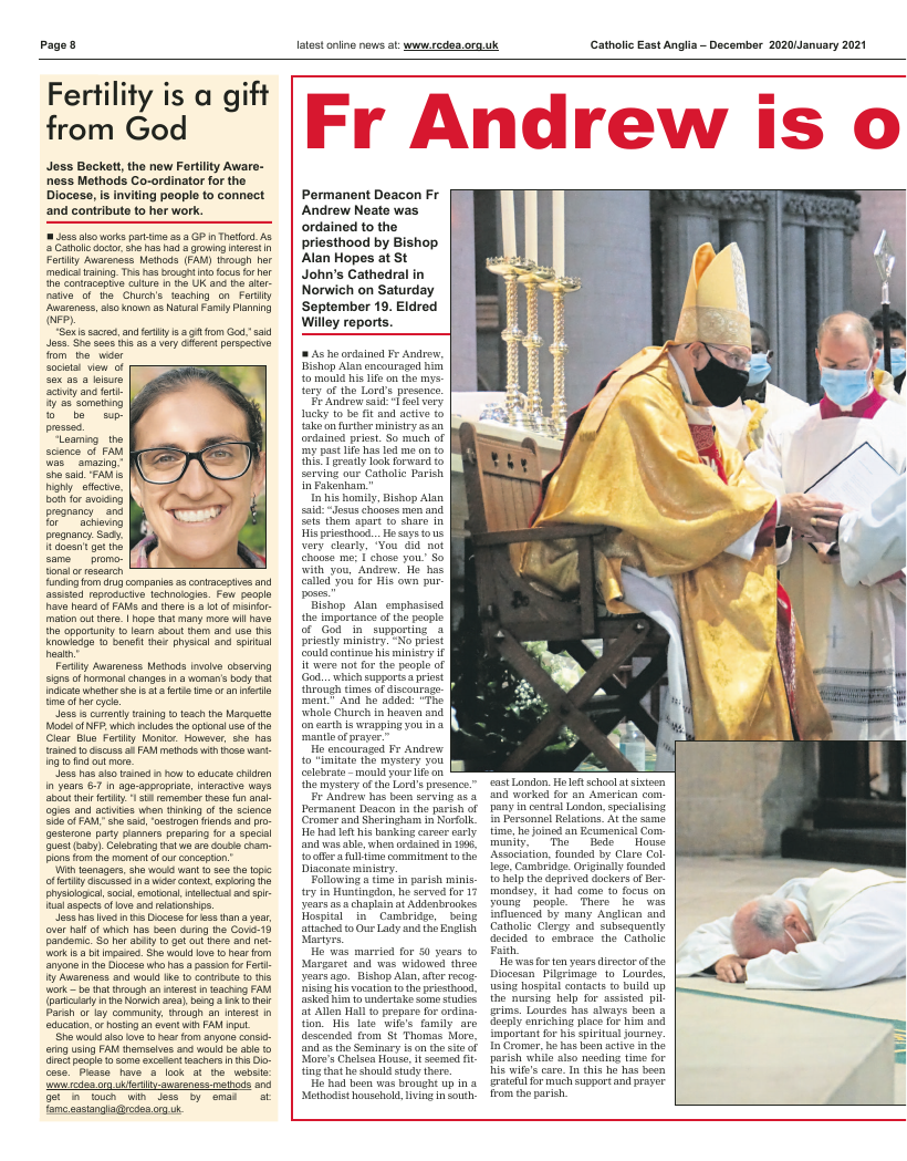 Dec 2020 edition of the Catholic East Anglia