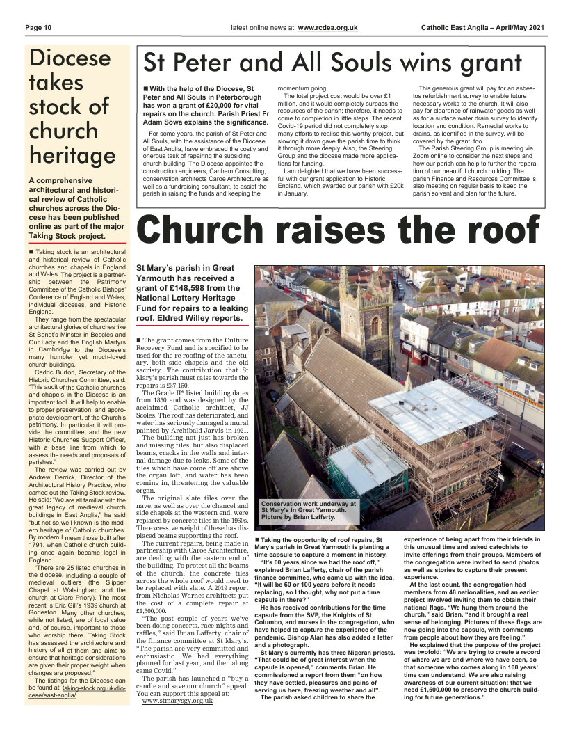 Apr 2021 edition of the Catholic East Anglia