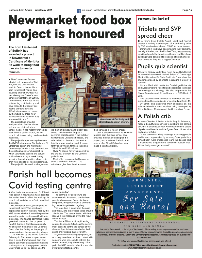 Apr 2021 edition of the Catholic East Anglia