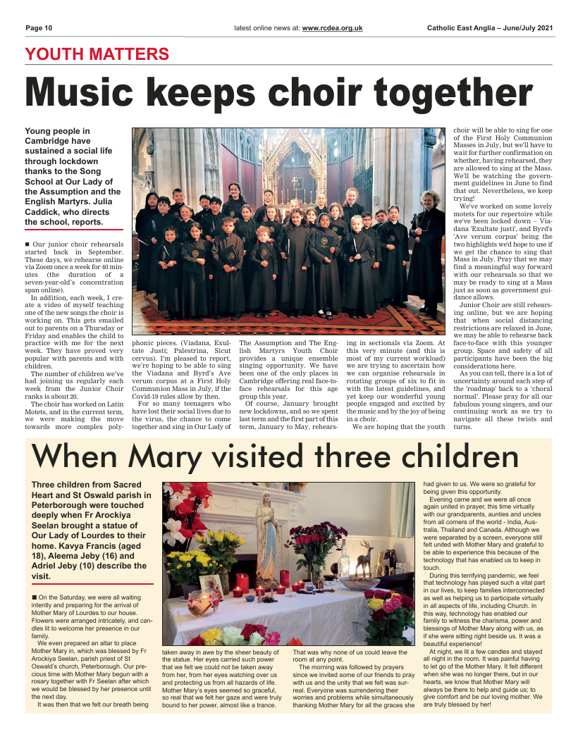 Jun 2021 edition of the Catholic East Anglia