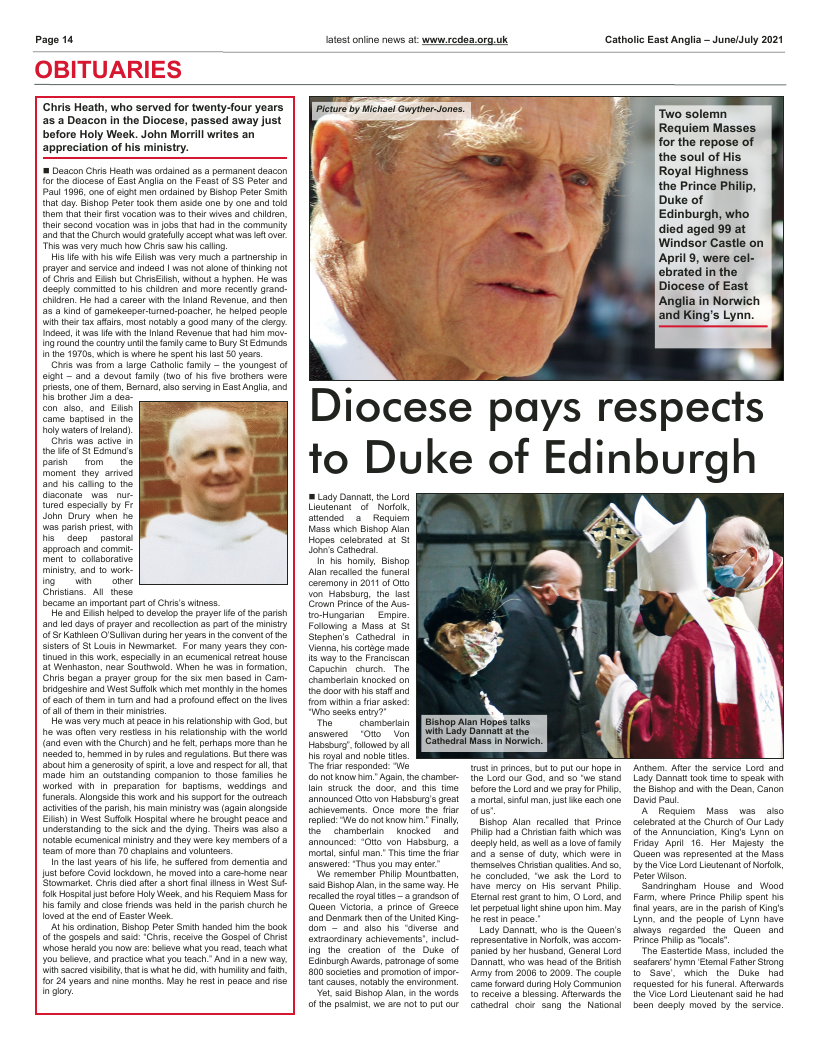 Jun 2021 edition of the Catholic East Anglia