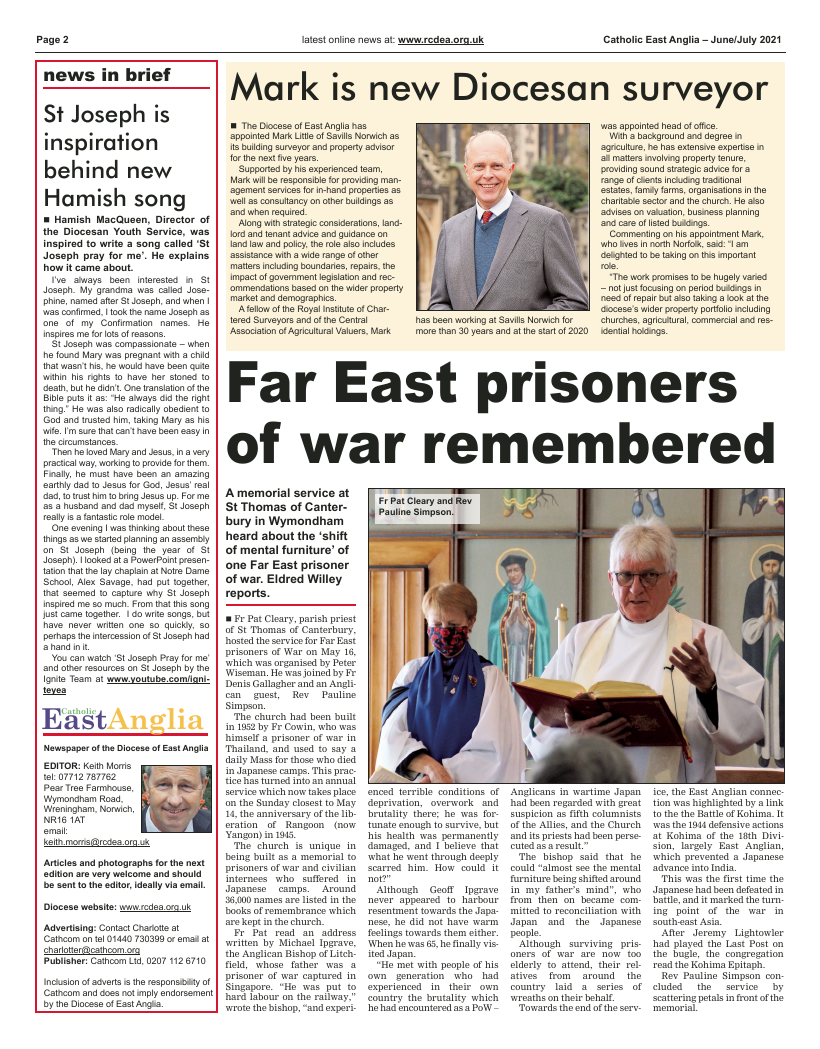 Jun 2021 edition of the Catholic East Anglia