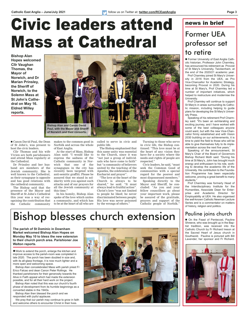 Jun 2021 edition of the Catholic East Anglia