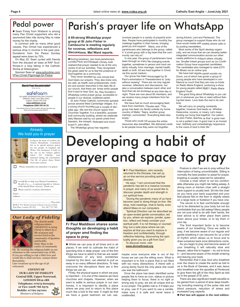 Jun 2021 edition of the Catholic East Anglia