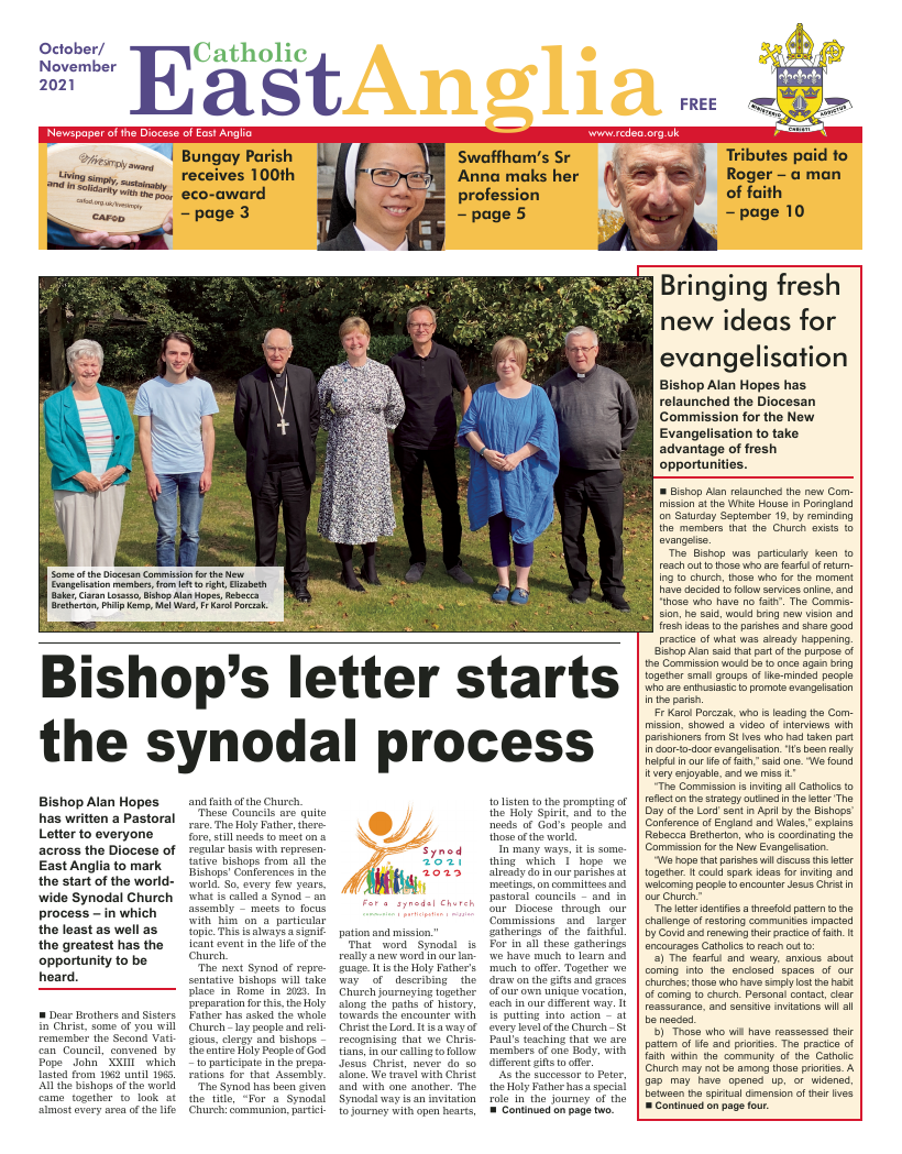 Sep/Oct 2021 edition of the Catholic East Anglia