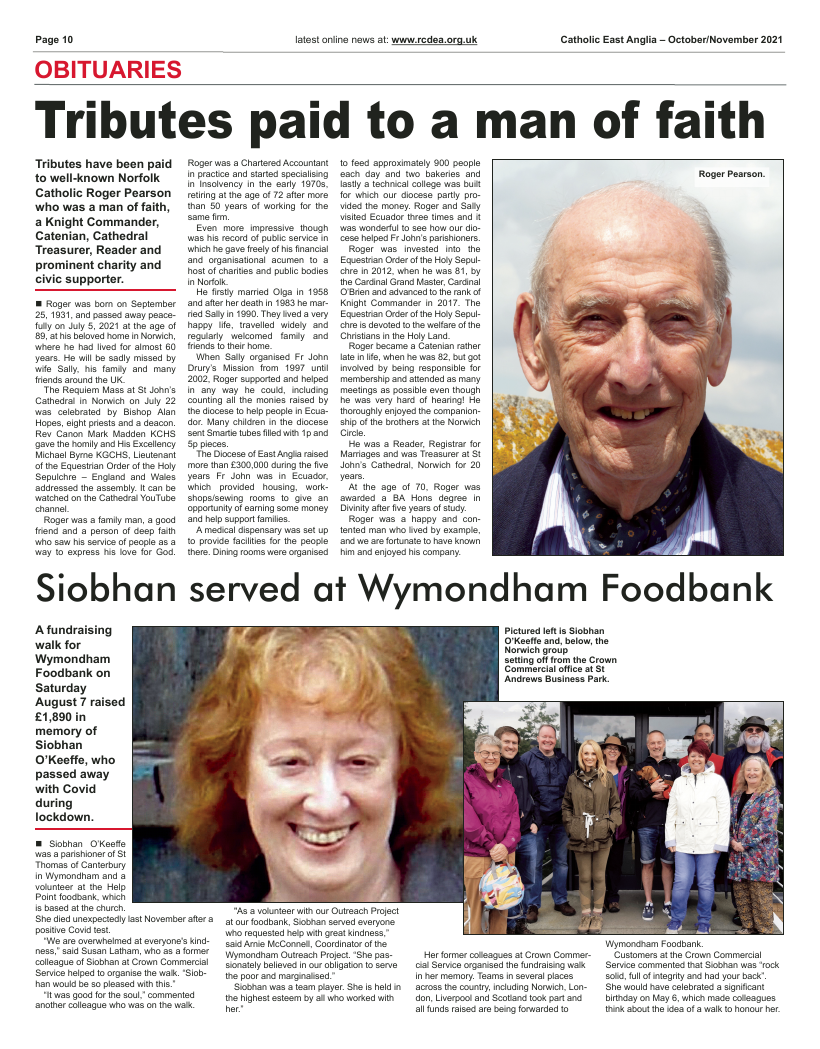 Sep/Oct 2021 edition of the Catholic East Anglia