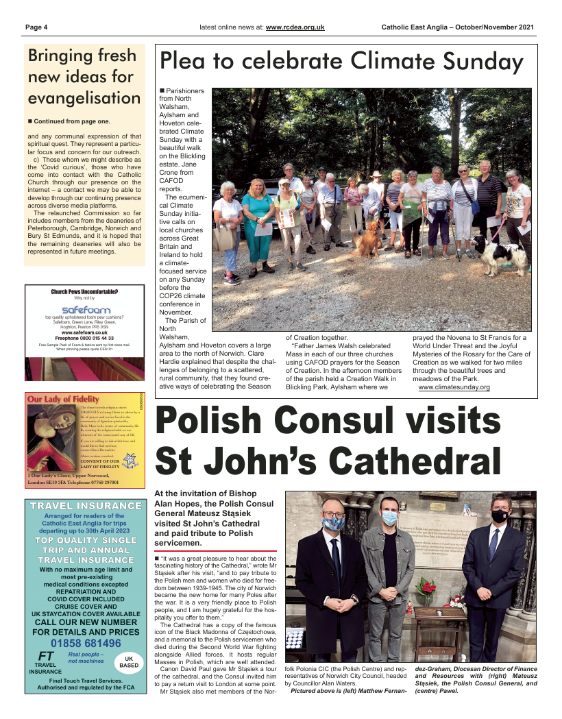 Sep/Oct 2021 edition of the Catholic East Anglia