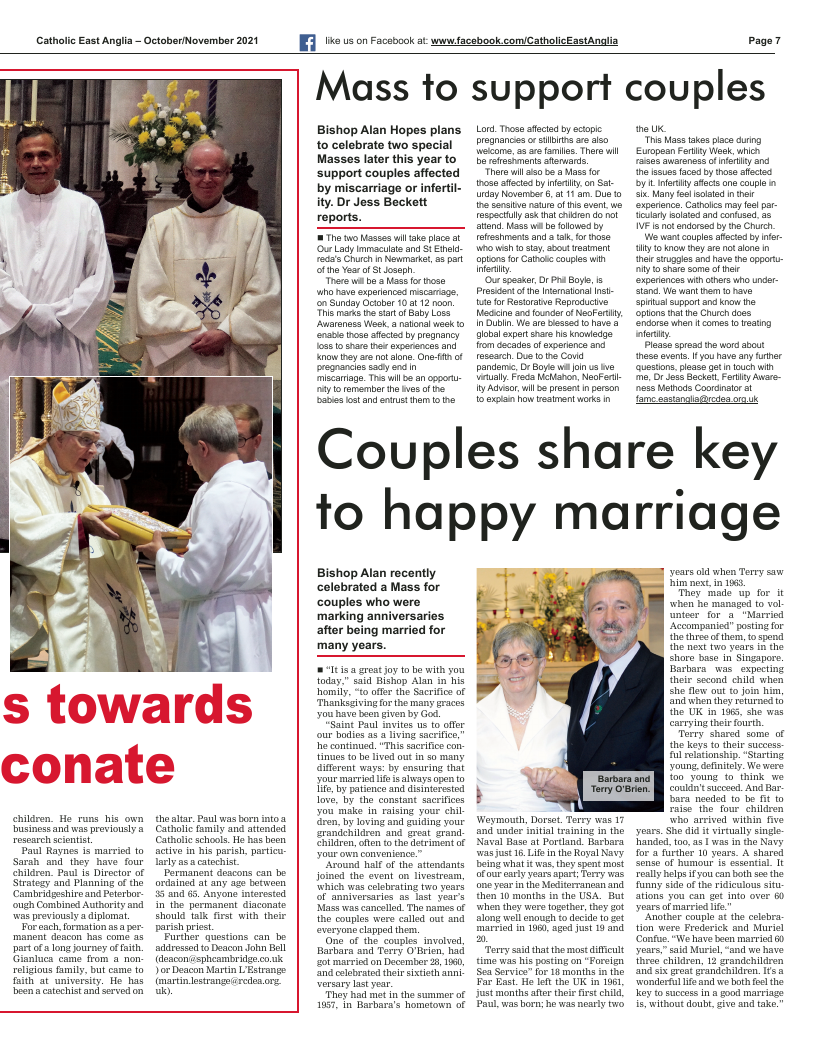 Sep/Oct 2021 edition of the Catholic East Anglia