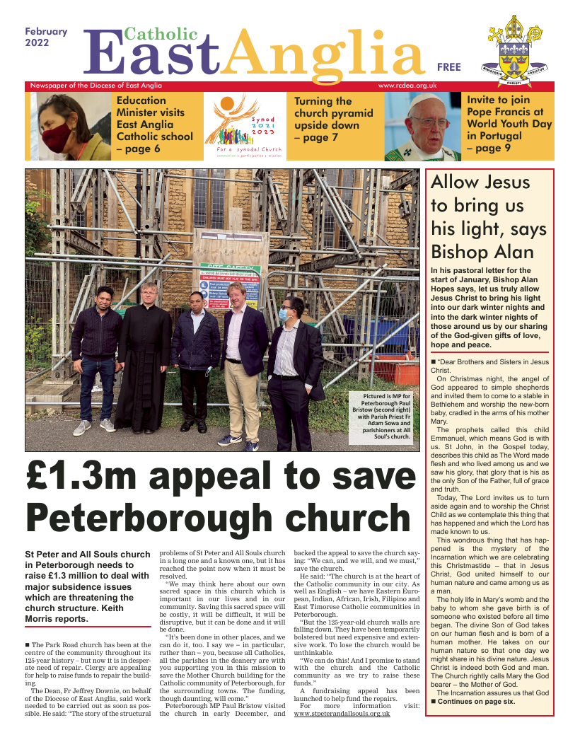 Feb 2022 edition of the Catholic East Anglia