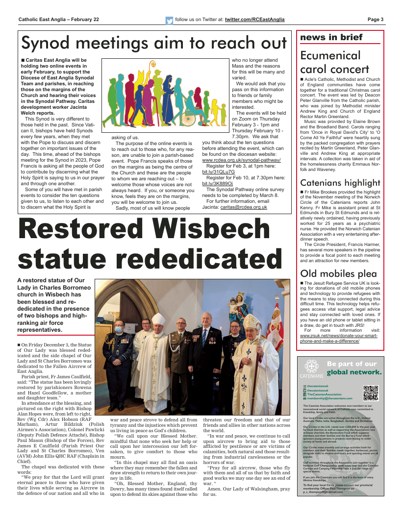 Feb 2022 edition of the Catholic East Anglia