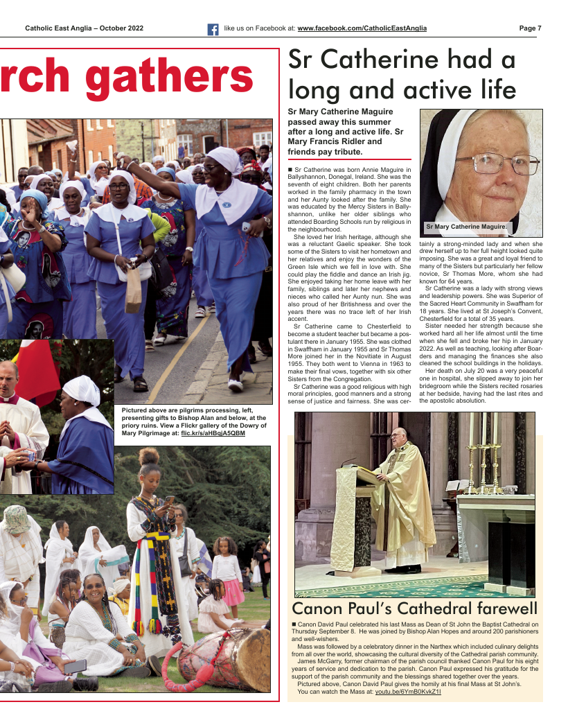 Oct 2022 edition of the Catholic East Anglia