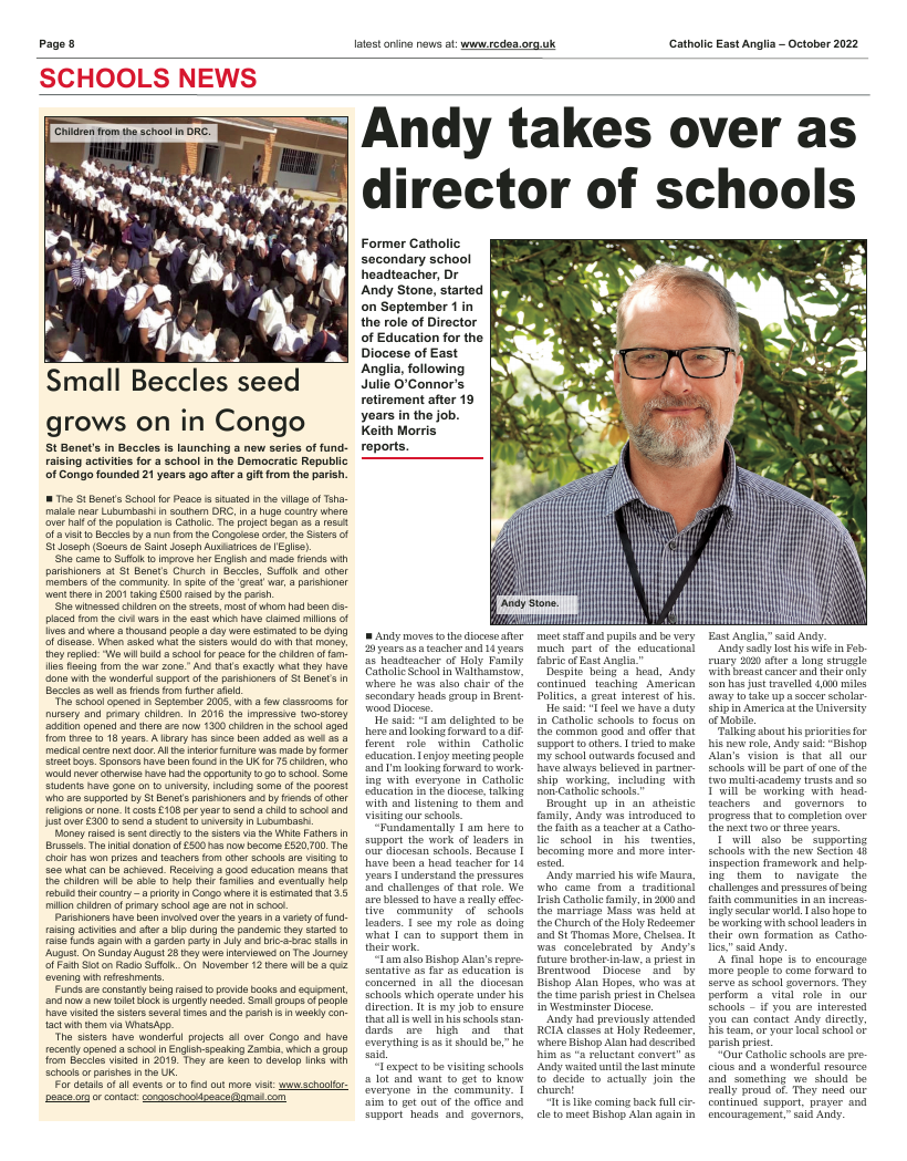 Oct 2022 edition of the Catholic East Anglia