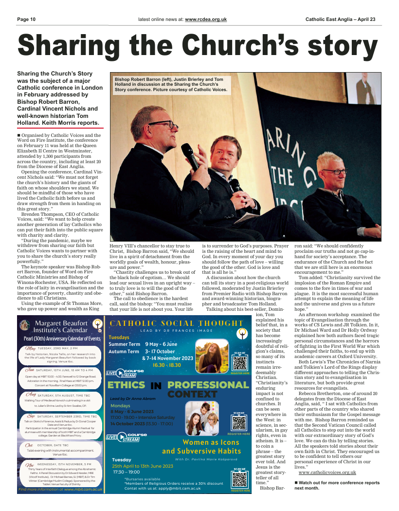 Apr 2023 edition of the Catholic East Anglia