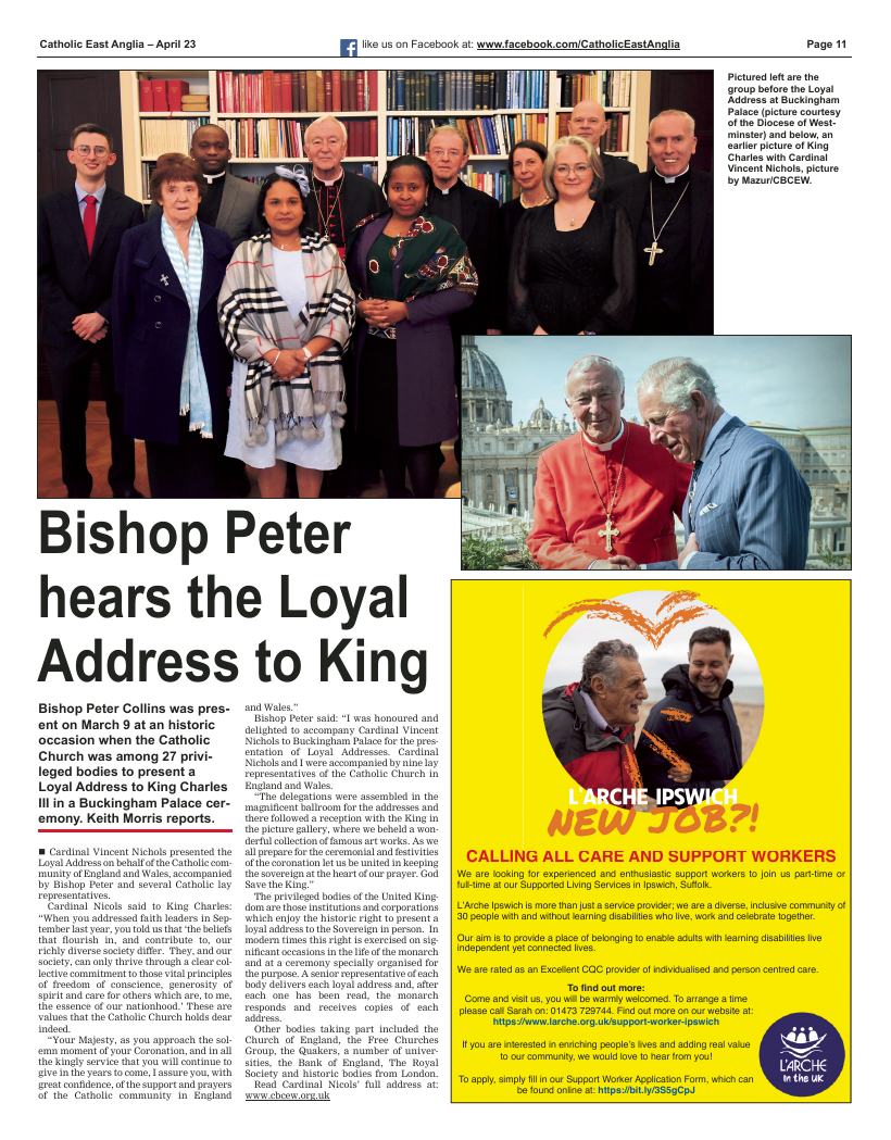 Apr 2023 edition of the Catholic East Anglia