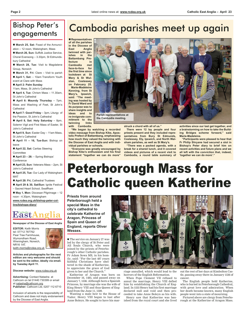 Apr 2023 edition of the Catholic East Anglia