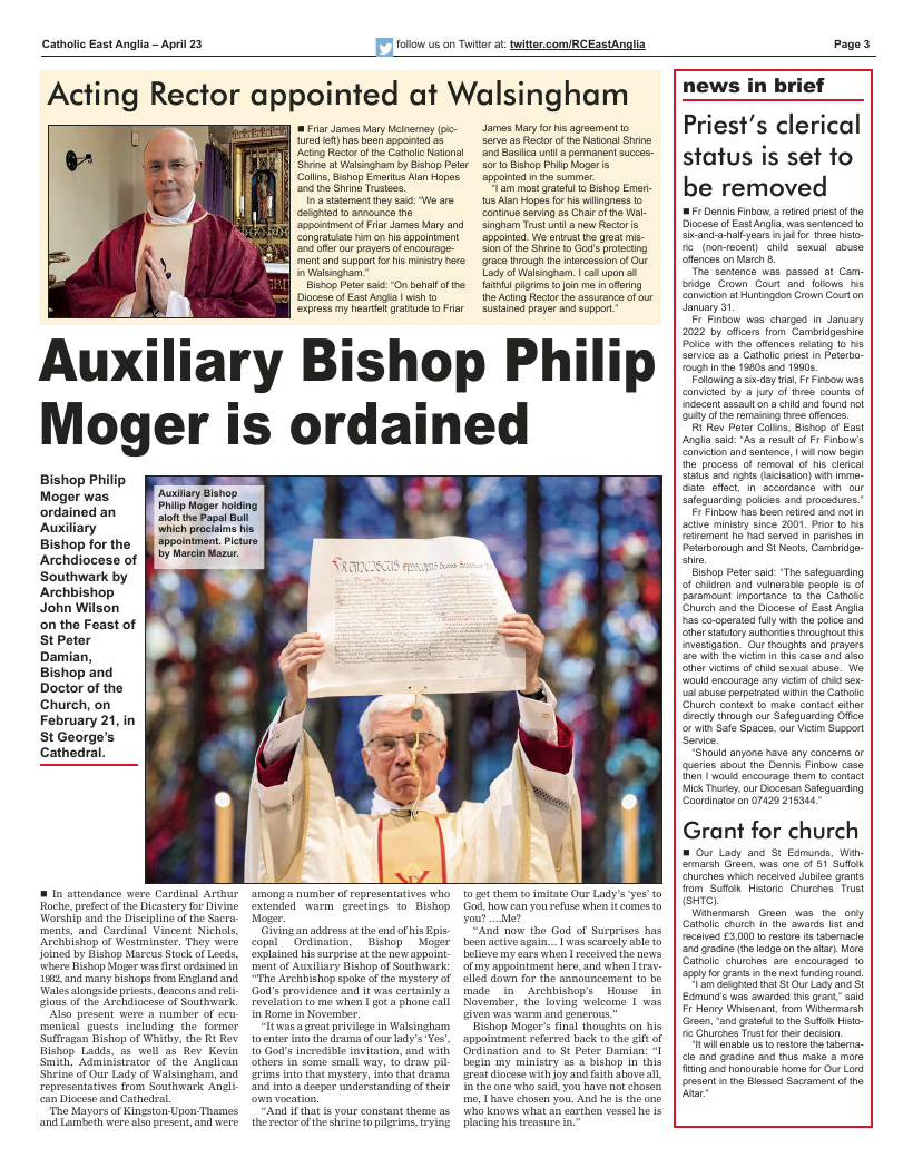 Apr 2023 edition of the Catholic East Anglia