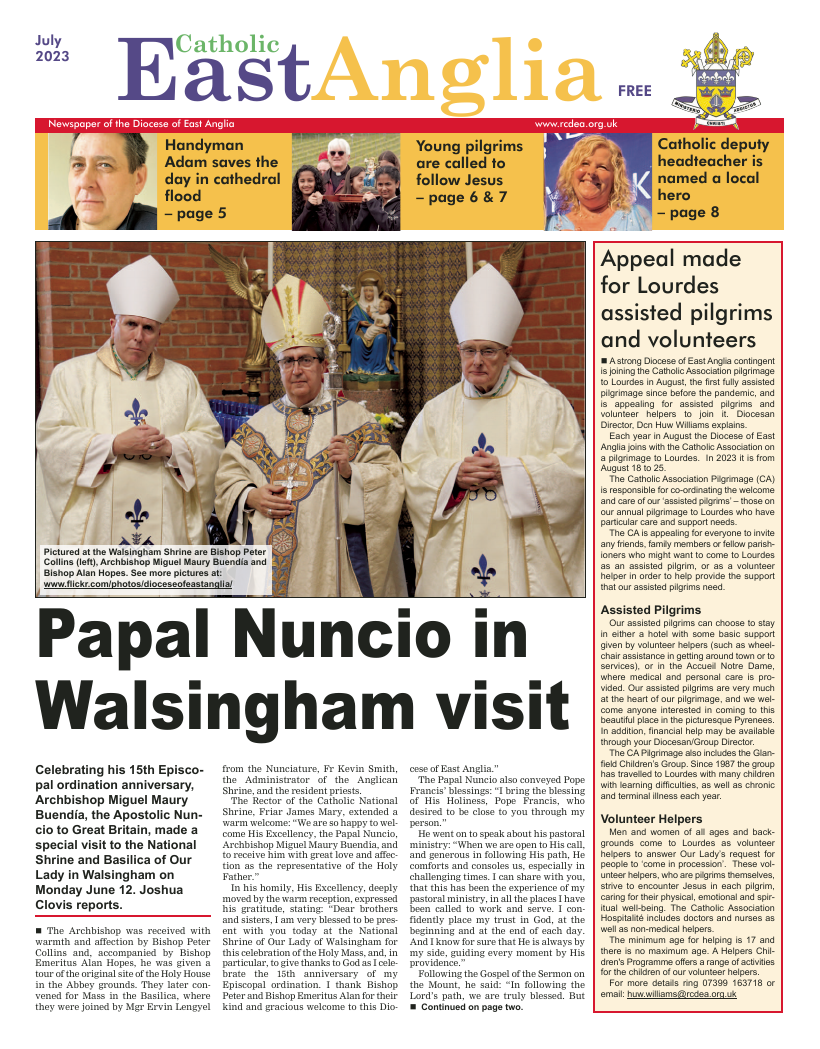 July 2023 edition of the Catholic East Anglia