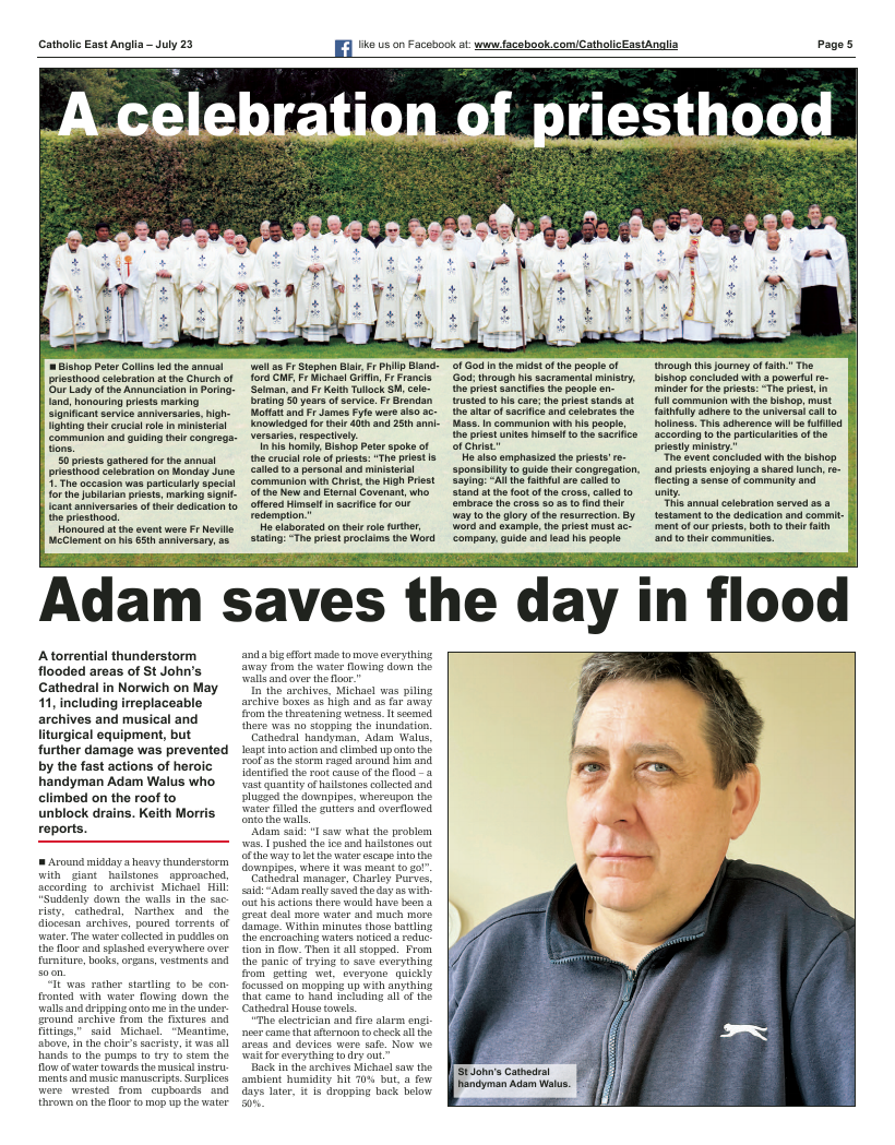 July 2023 edition of the Catholic East Anglia