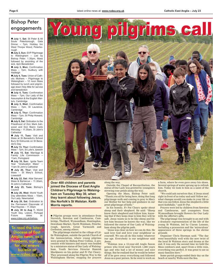 July 2023 edition of the Catholic East Anglia