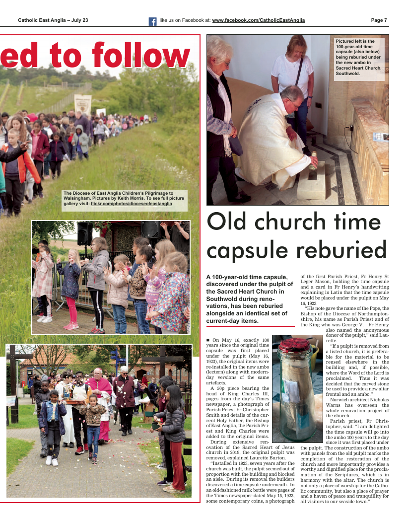 July 2023 edition of the Catholic East Anglia