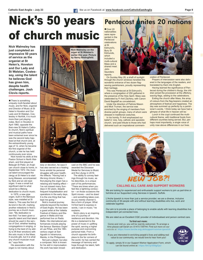 July 2023 edition of the Catholic East Anglia