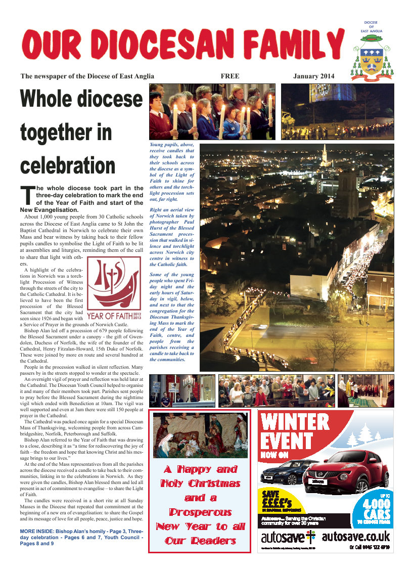 Jan 2014 edition of the Our Diocesan Family - East Anglia