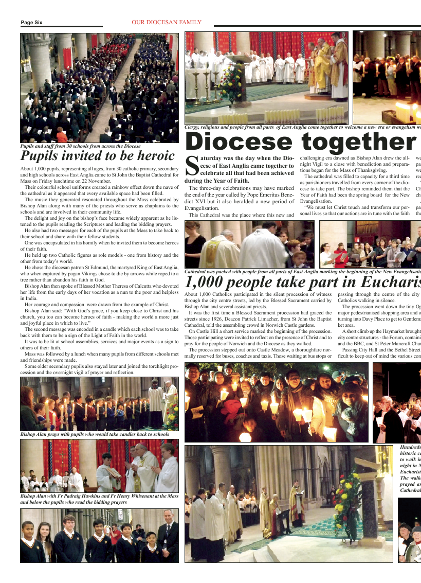 Jan 2014 edition of the Our Diocesan Family - East Anglia