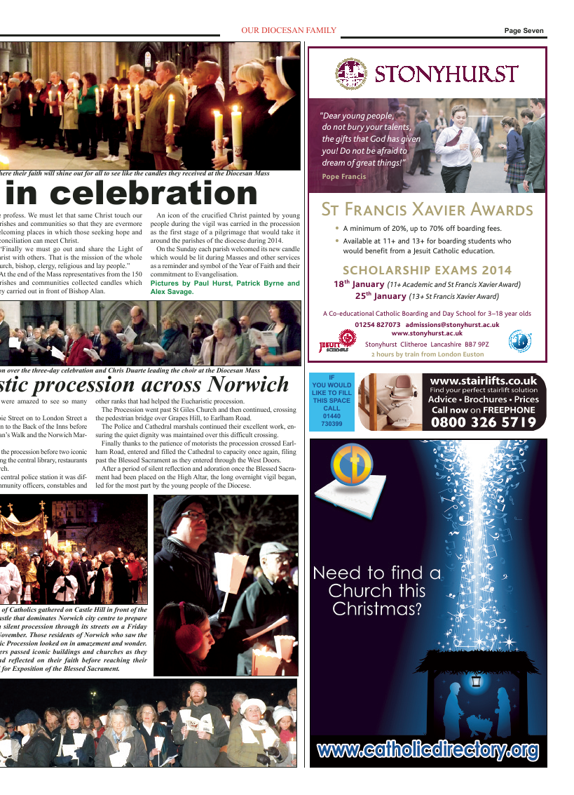 Jan 2014 edition of the Our Diocesan Family - East Anglia