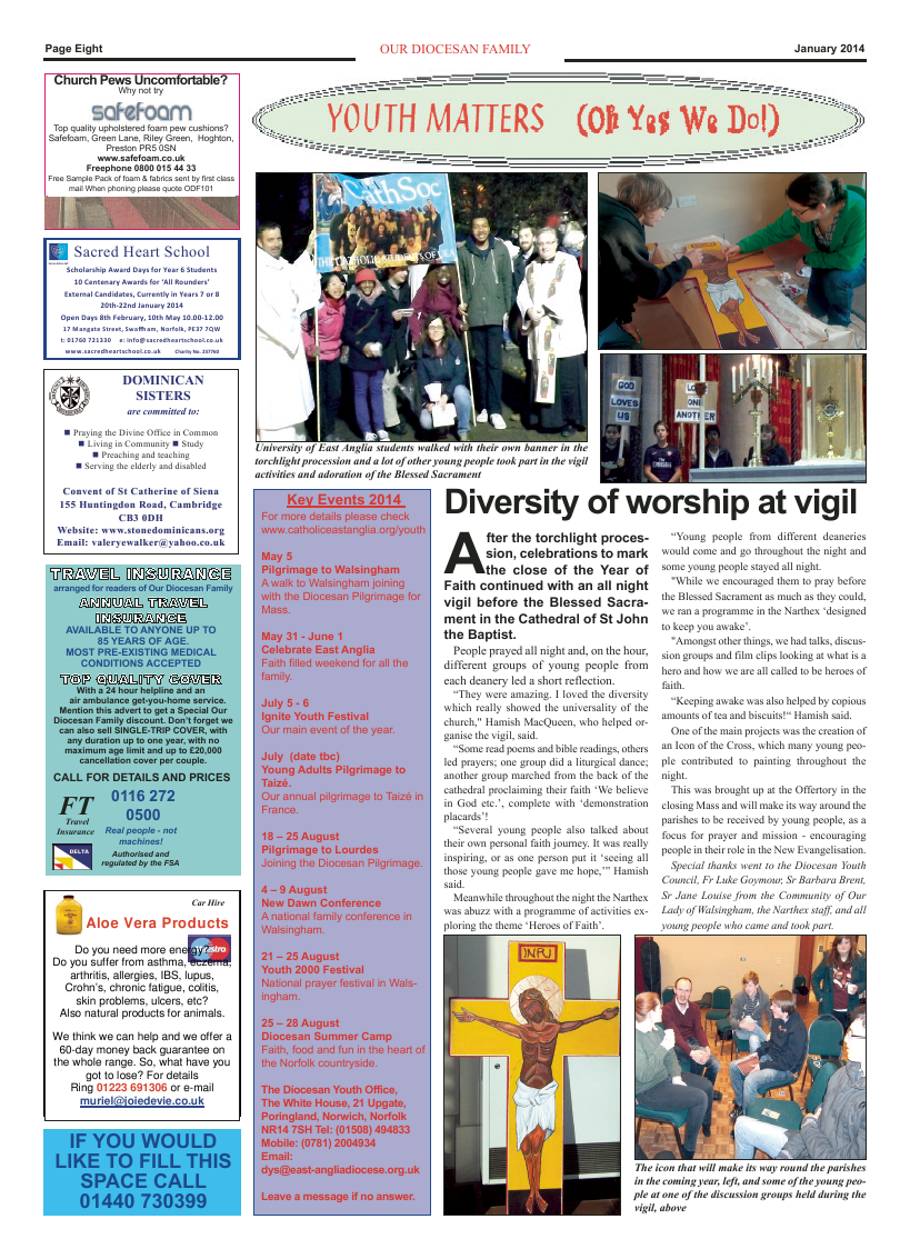 Jan 2014 edition of the Our Diocesan Family - East Anglia