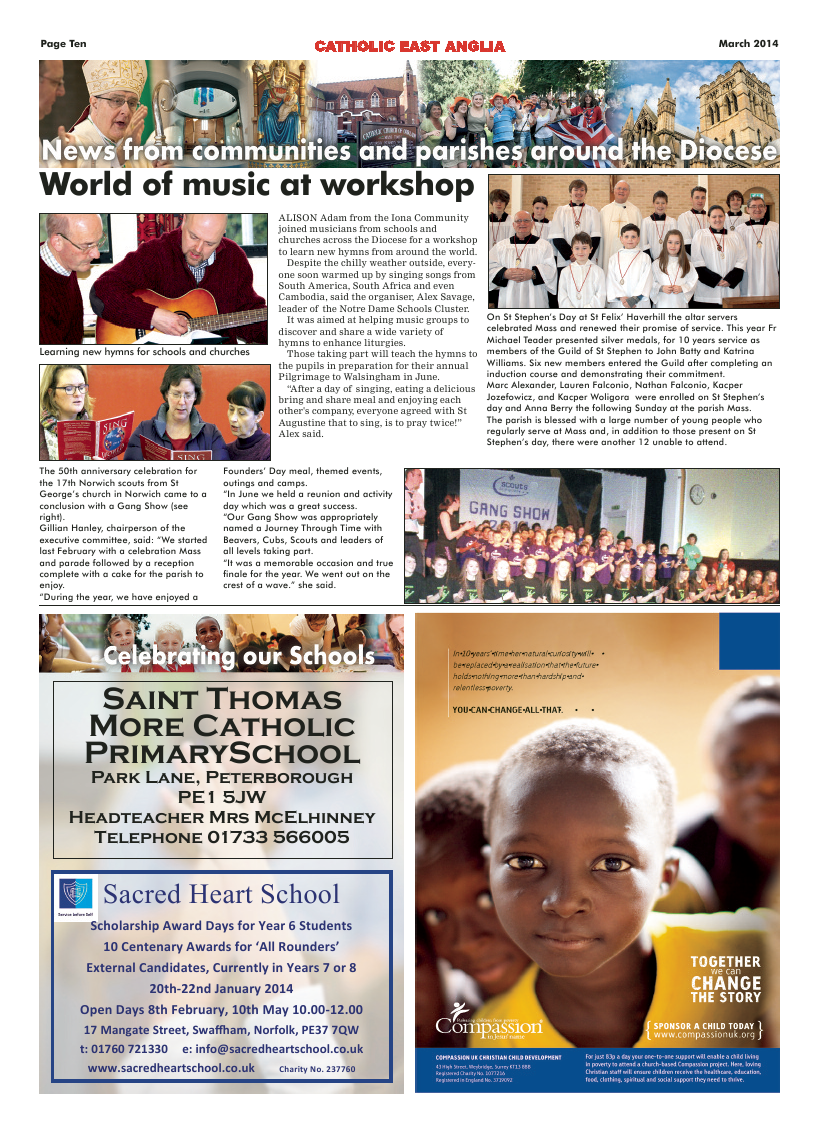 Mar 2014 edition of the Our Diocesan Family - East Anglia