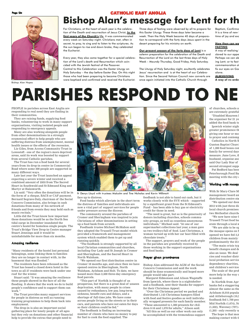 Mar 2014 edition of the Our Diocesan Family - East Anglia