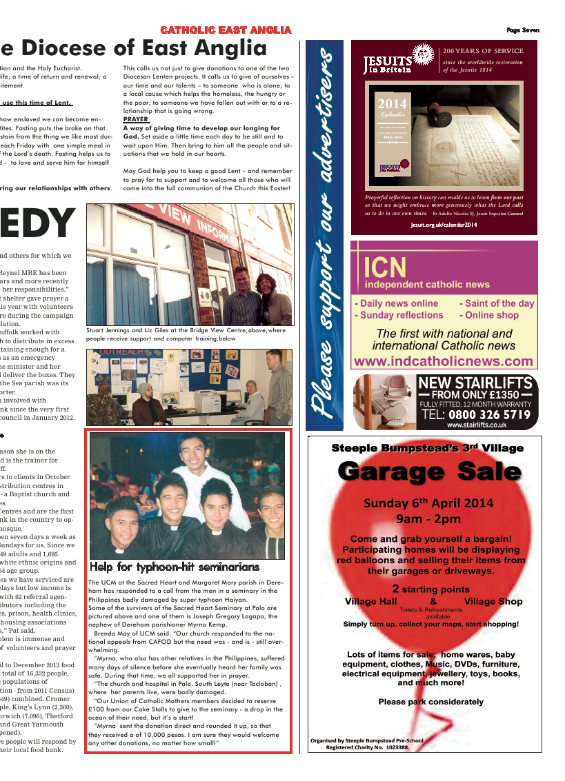 Mar 2014 edition of the Our Diocesan Family - East Anglia