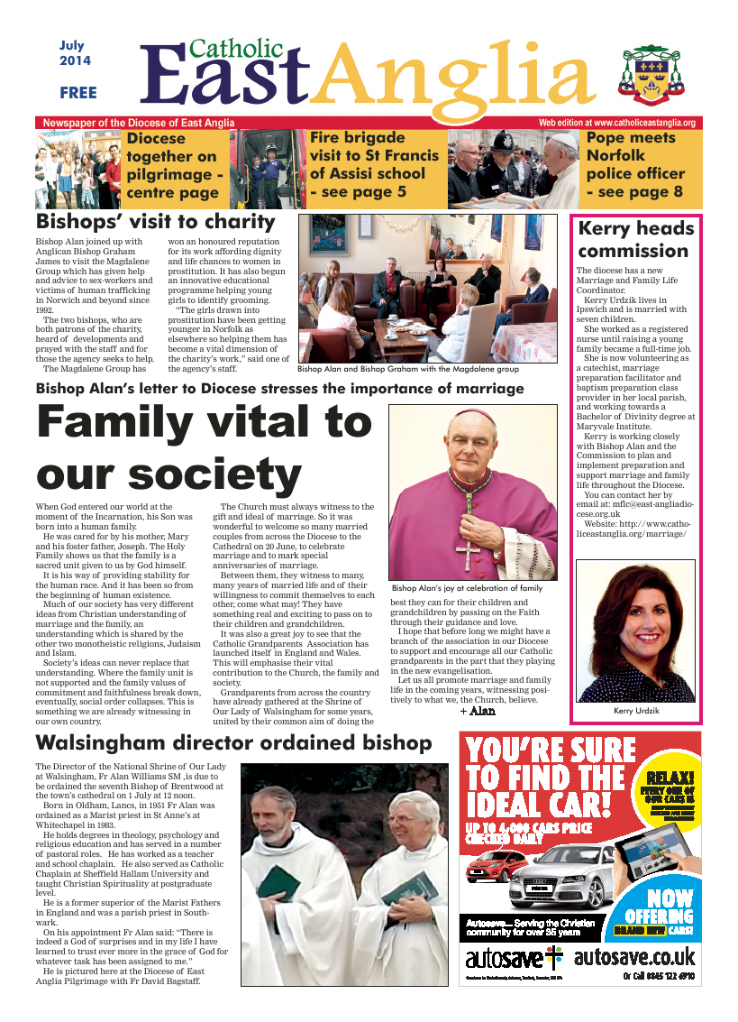 July 2014 edition of the Catholic East Anglia