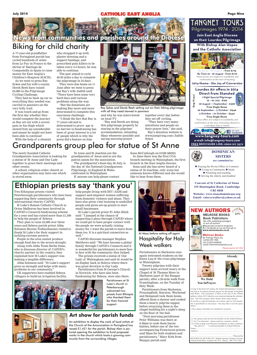 July 2014 edition of the Catholic East Anglia