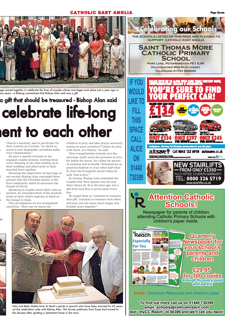 Sept 2014 edition of the Catholic East Anglia