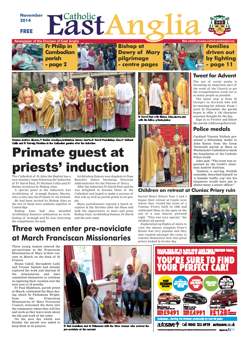 Nov 2014 edition of the Catholic East Anglia