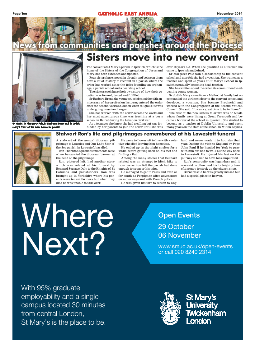 Nov 2014 edition of the Catholic East Anglia