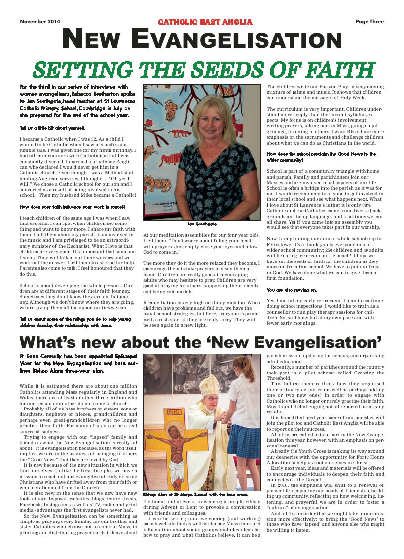 Nov 2014 edition of the Catholic East Anglia