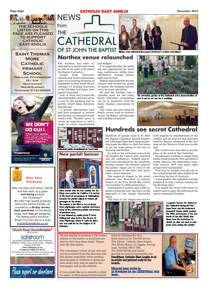 Nov 2014 edition of the Catholic East Anglia